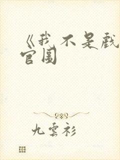 《我不是戏神》官图封面