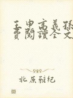 王申高义孙倩免费阅读全文