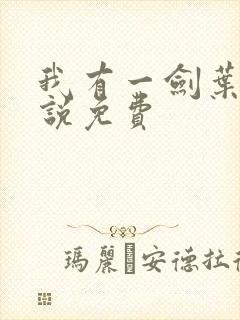 我有一剑叶观小说免费