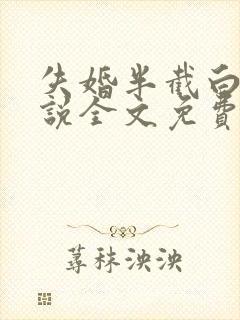 失婚半截白菜小说全文免费阅读