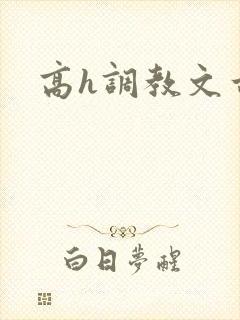 高h调教文古言封面