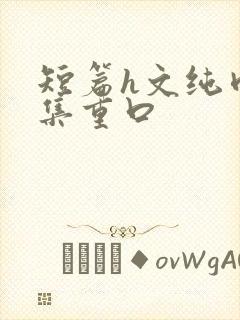 短篇h文纯肉合集重口