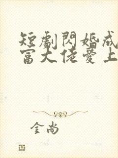 短剧闪婚成宠首富大佬爱上我封面