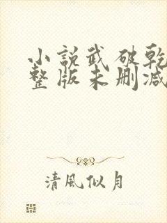小说武破乾坤完整版未删减小说