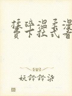 揉碎温柔漫画免费下拉式看漫画最新章节