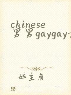 chinese男男gaygay黄色