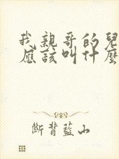 我亲哥的儿子我应该叫什么