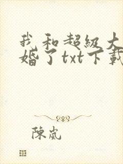 我和超级大佬隐婚了txt下载全本
