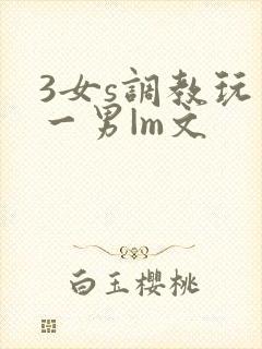 3女s调教玩弄一男|m文