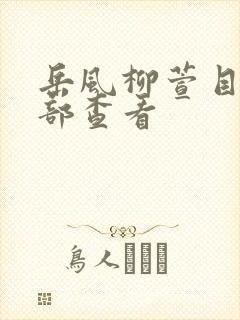 岳风柳萱目录全部查看封面