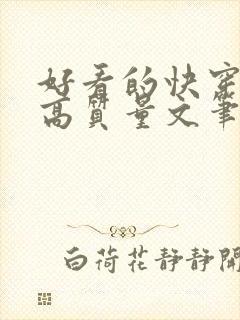 好看的快穿小说高质量文笔好封面