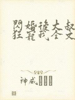 闪婚后大叔每天狂宠我全文免费阅读封面