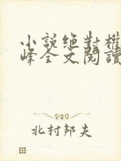 小说绝对权力秦峰全文阅读无弹窗封面