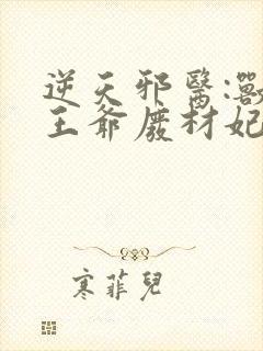 逆天邪医:兽黑王爷废材妃 小说
