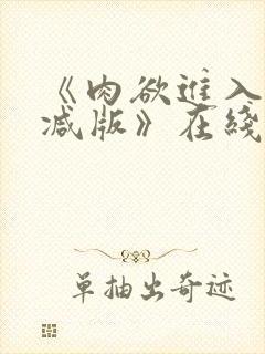 《肉欲进入无删减版》在线观看