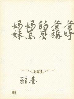 妈妈的爸爸的妹妹怎么称呼封面
