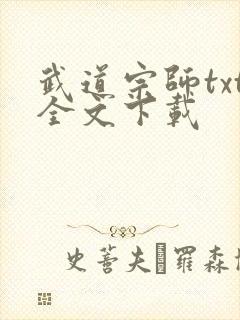 武道宗师txt全文下载