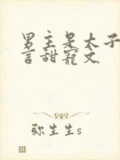 男主是太子的古言甜宠文