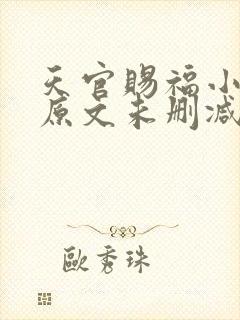 天官赐福小说 原文未删减