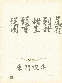 从头甜到尾的校园重生甜宠文