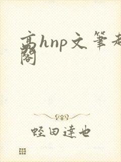 高hnp文笔趣阁