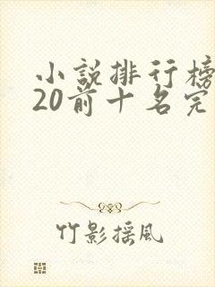 小说排行榜2020前十名完结篇