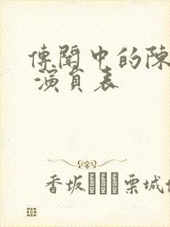 传闻中的陈芊芊 演员表封面