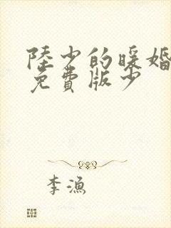 陆少的暖婚新妻免费版少