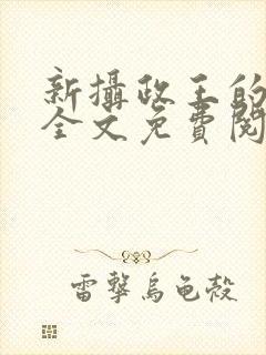 新摄政王的冷妃全文免费阅读封面