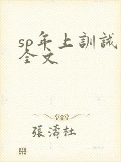 sp年上训诫文全文