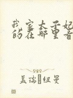 我家太子妃超凶的在哪里看小说封面