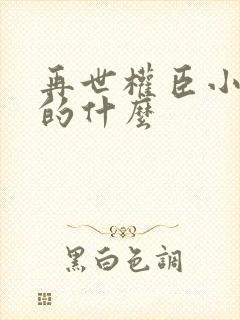 再世权臣小说讲的什么