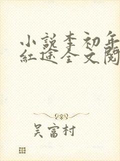 小说李初年正道红途全文阅读