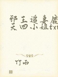 邪王追妻废材逆天四小姐txt