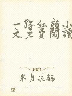 一路红颜小说全文免费阅读无弹窗