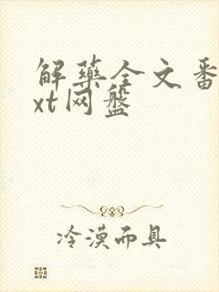 解药全文番外txt网盘