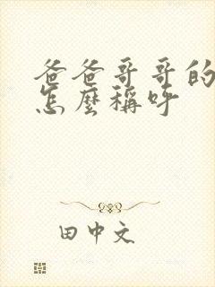 爸爸哥哥的老婆怎么称呼