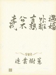 老公有外遇咋办我不想离婚