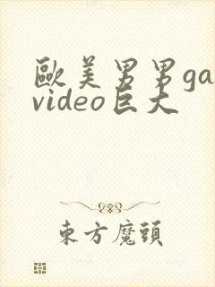欧美男男gayvideo巨大