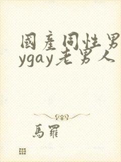 国产同性男gaygay老男人