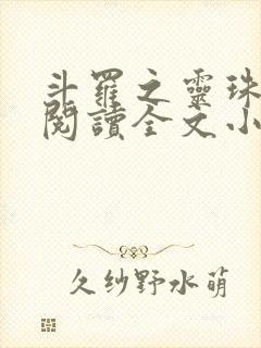斗罗之灵珠神剑阅读全文小说