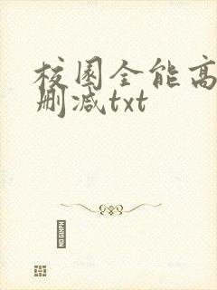 校园全能高手未删减txt
