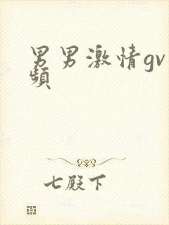 男男激情gv视频