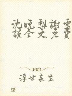 沈晚梨谢云迟小说全文免费阅读