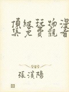 顶级玩物漫画全集免费观看下拉式