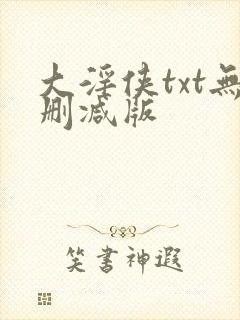 大淫侠txt无删减版