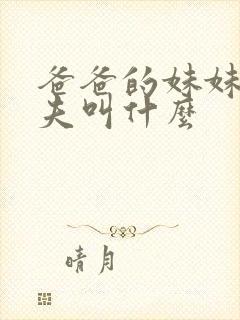 爸爸的妹妹的丈夫叫什么