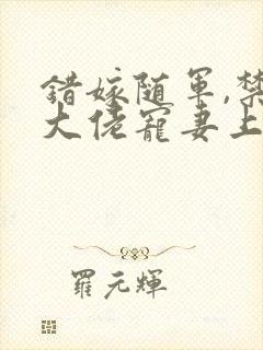 错嫁随军,禁欲大佬宠妻上瘾免费阅读小说封面
