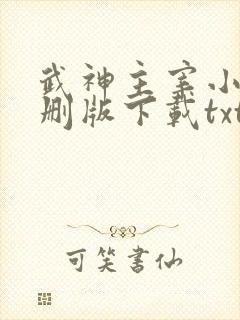 武神主宰小说未删版下载txt