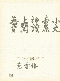 无上神帝小说免费阅读原文